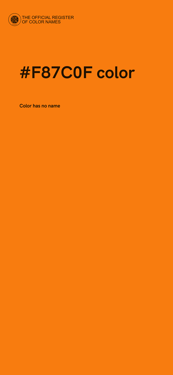 #F87C0F color image