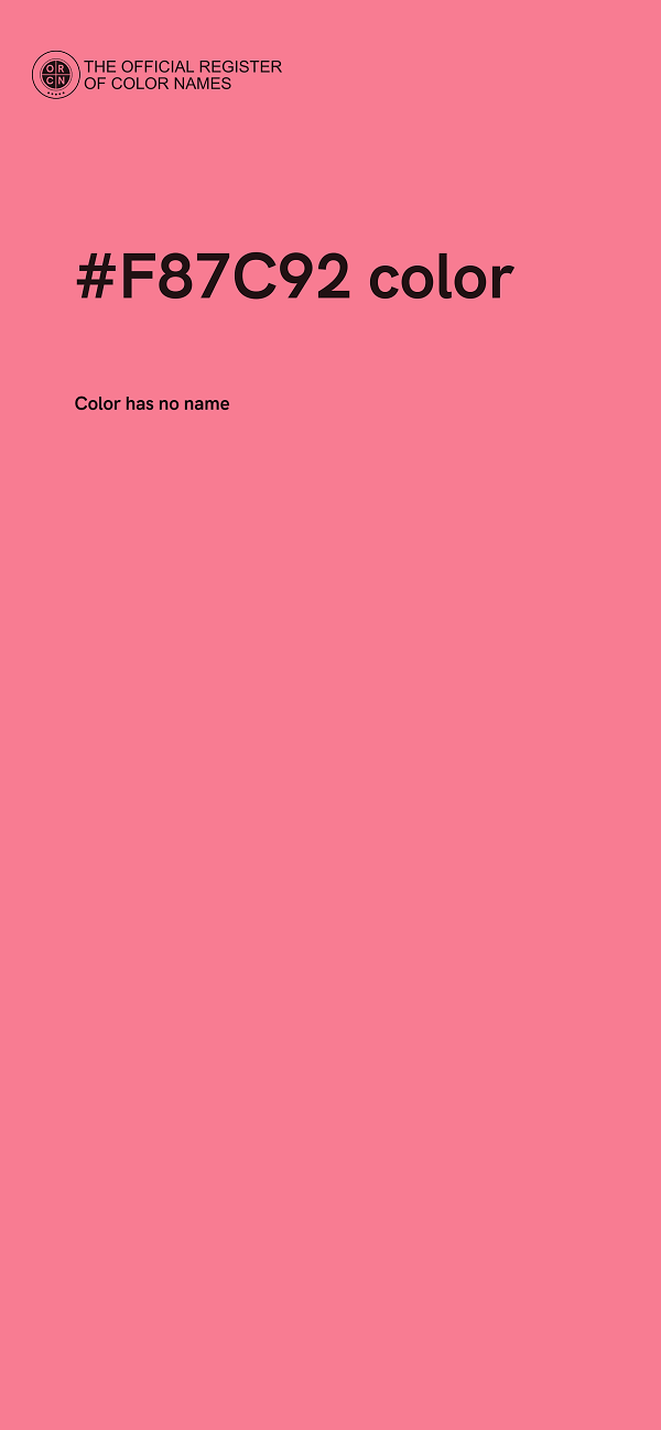 #F87C92 color image