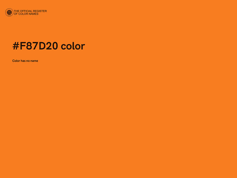 #F87D20 color image