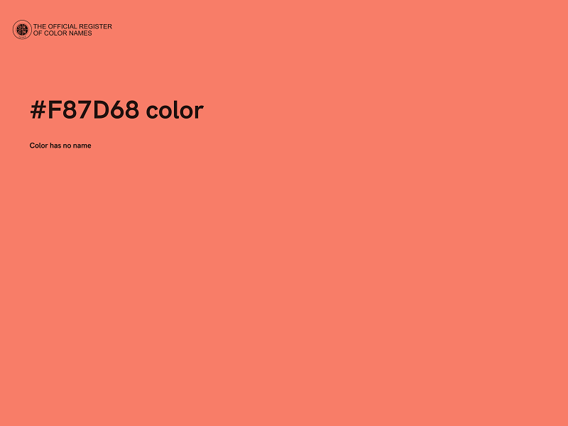 #F87D68 color image