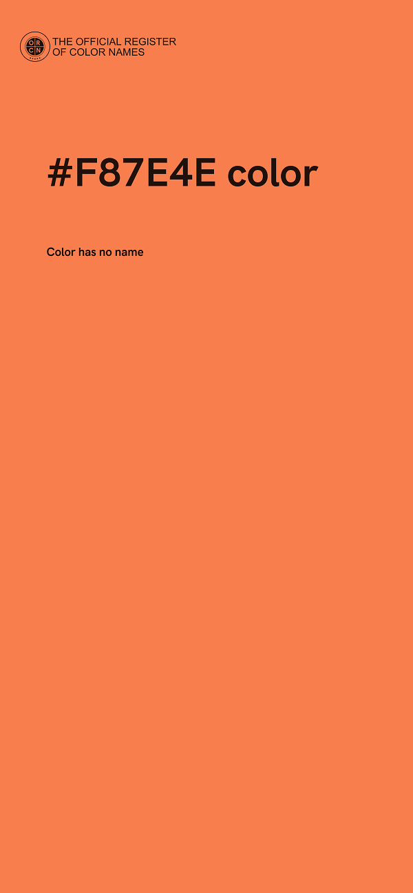#F87E4E color image