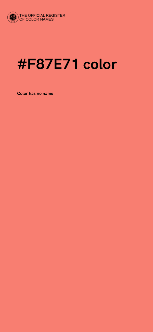 #F87E71 color image
