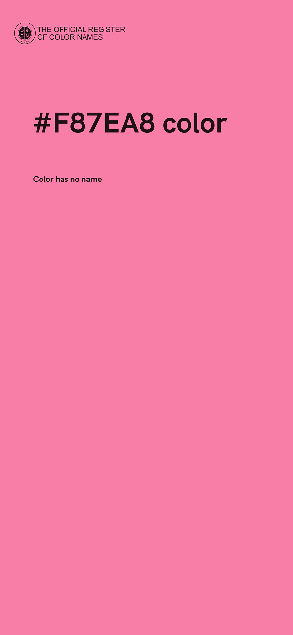 #F87EA8 color image
