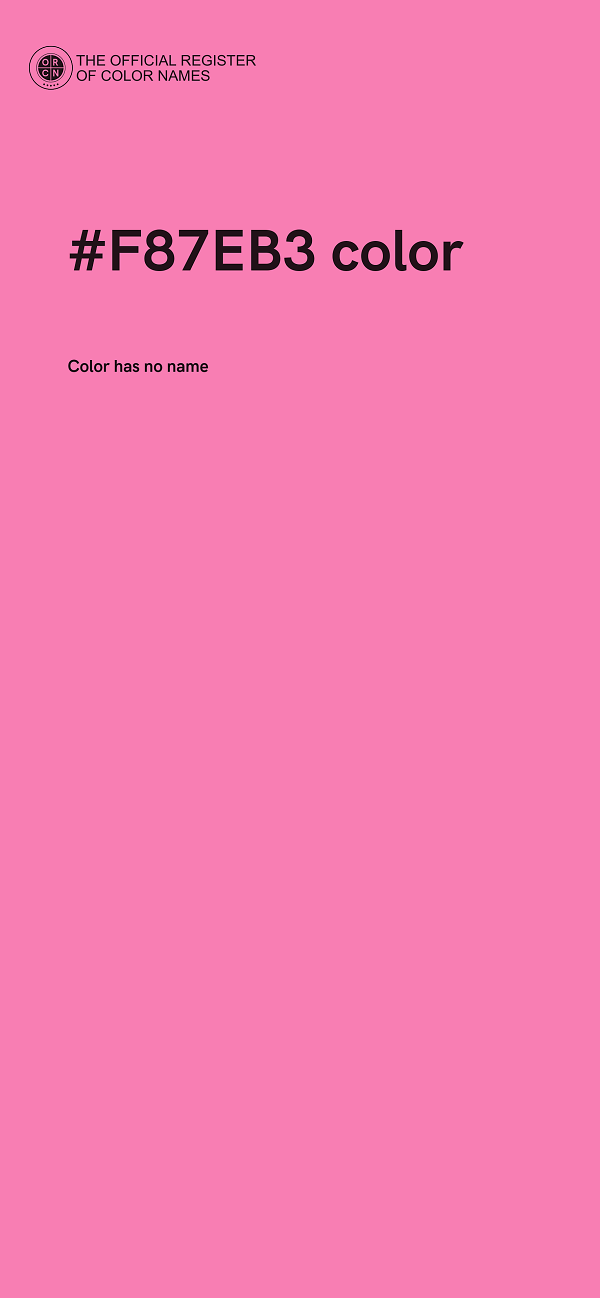 #F87EB3 color image