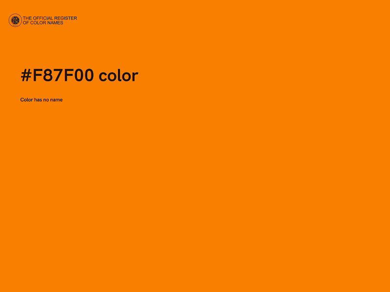 #F87F00 color image