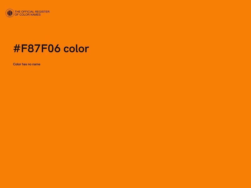#F87F06 color image