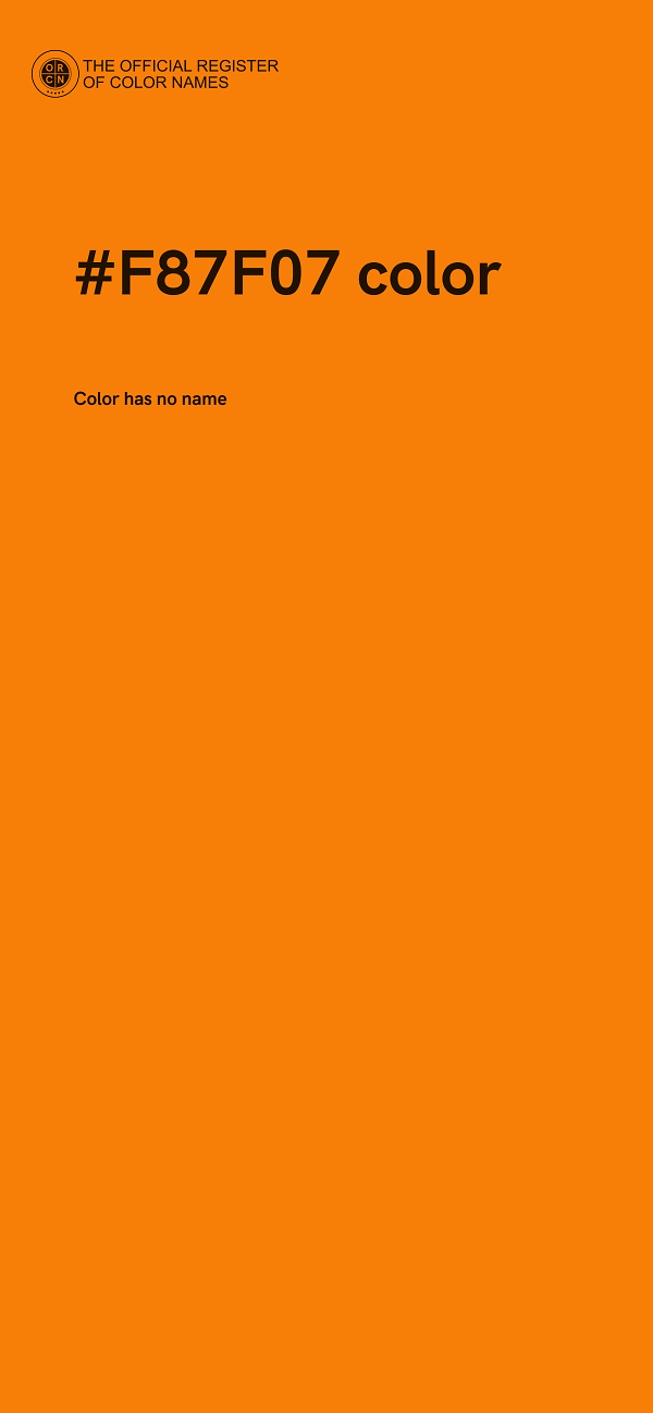 #F87F07 color image