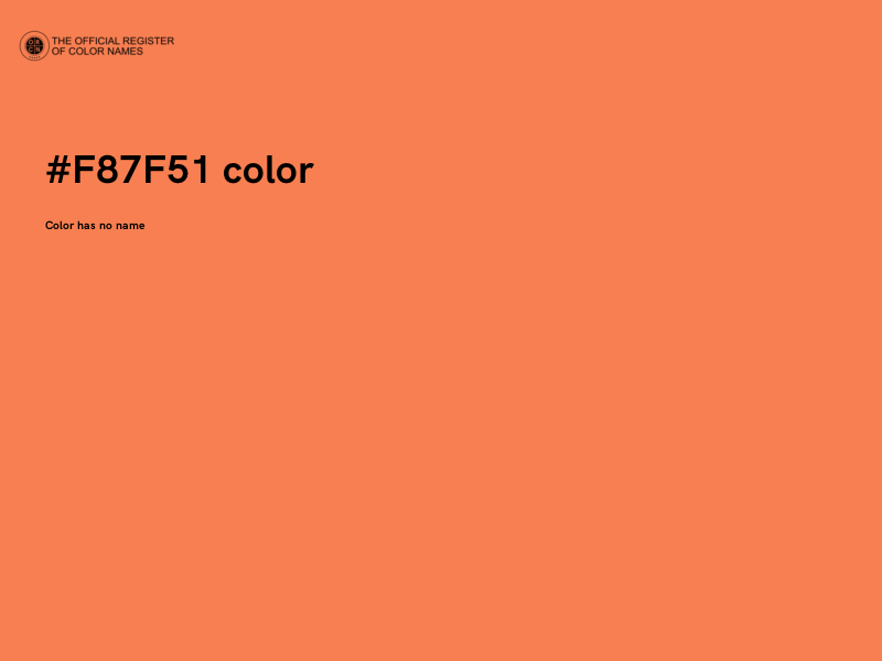 #F87F51 color image