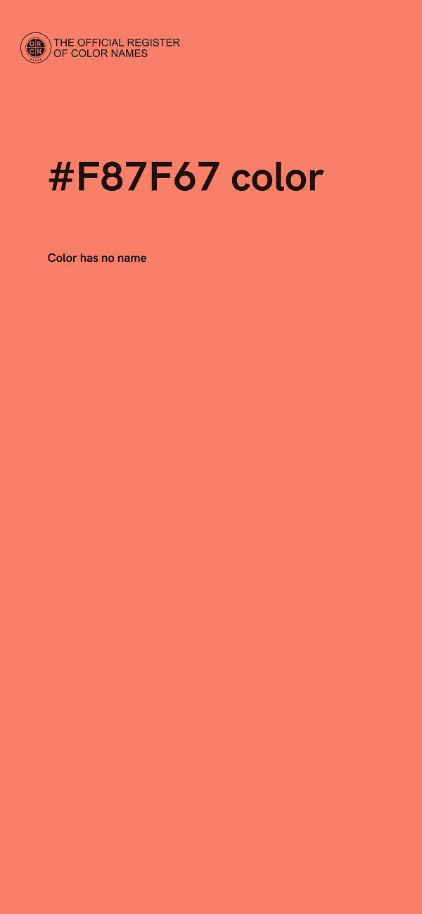 #F87F67 color image