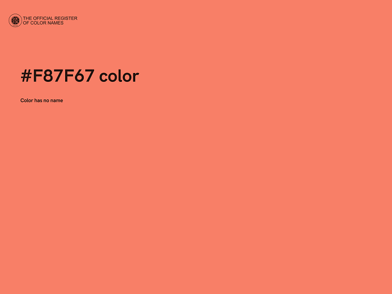 #F87F67 color image