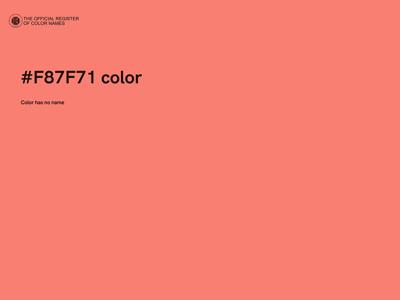 #F87F71 color image