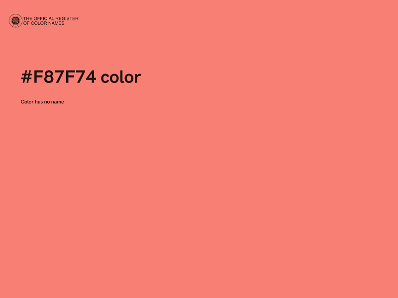 #F87F74 color image