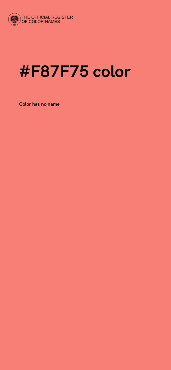 #F87F75 color image