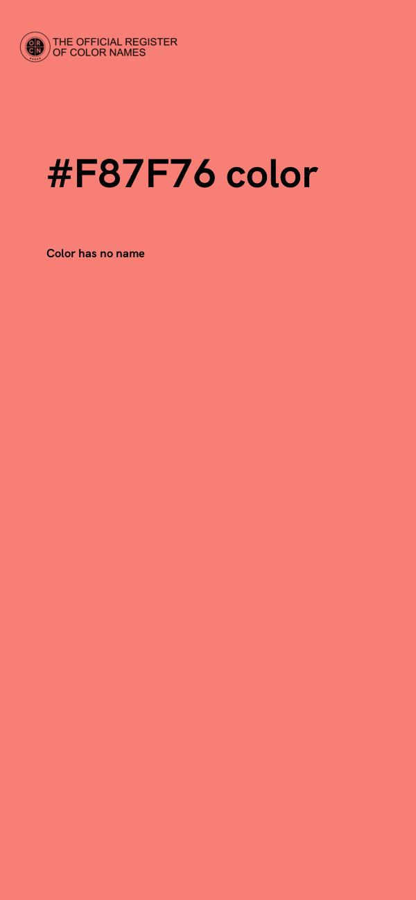 #F87F76 color image