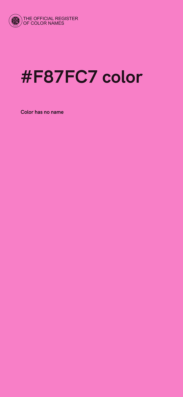 #F87FC7 color image