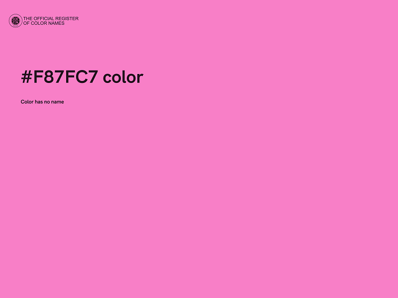 #F87FC7 color image