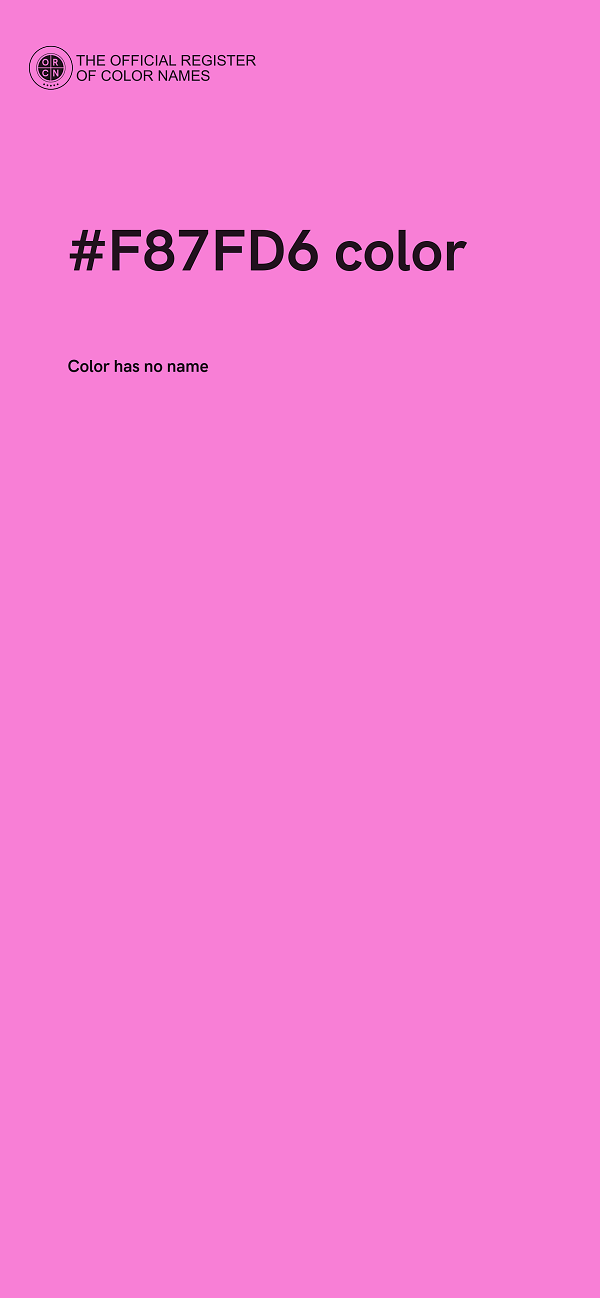 #F87FD6 color image