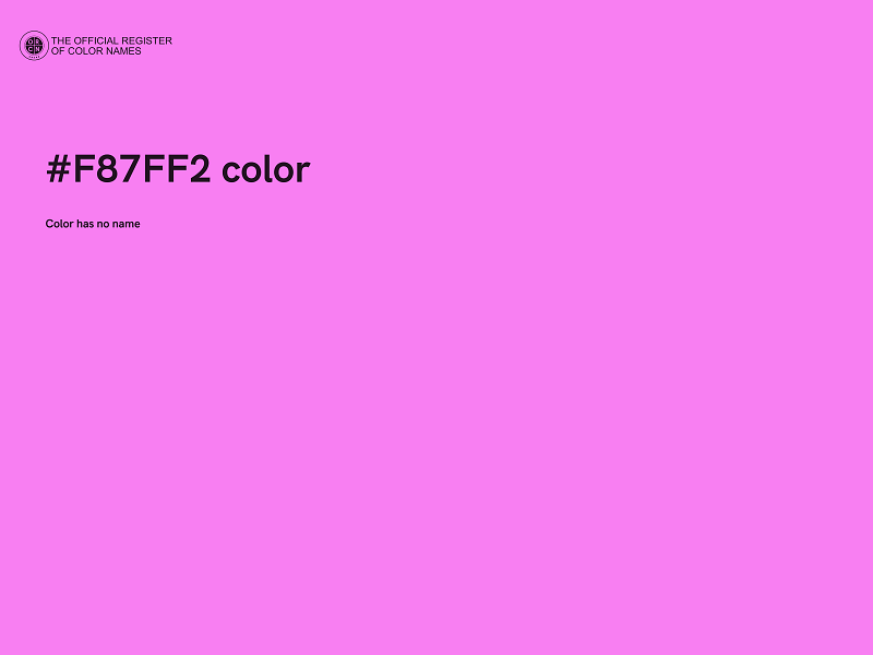 #F87FF2 color image