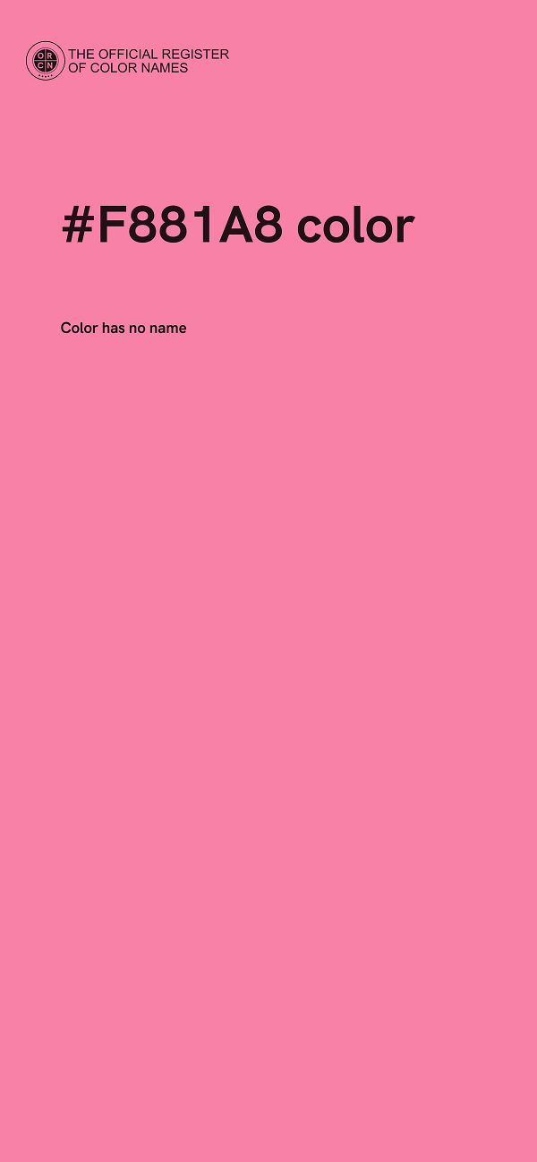 #F881A8 color image