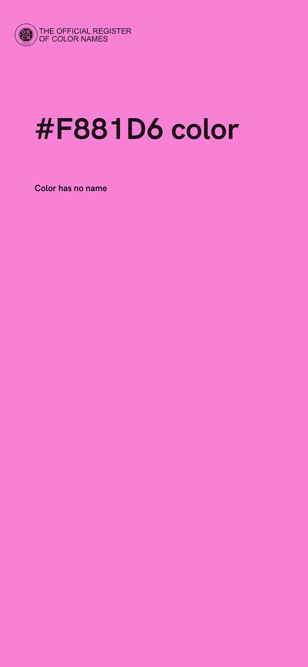 #F881D6 color image