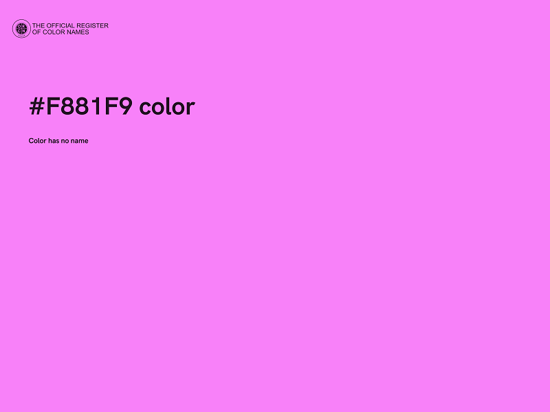 #F881F9 color image