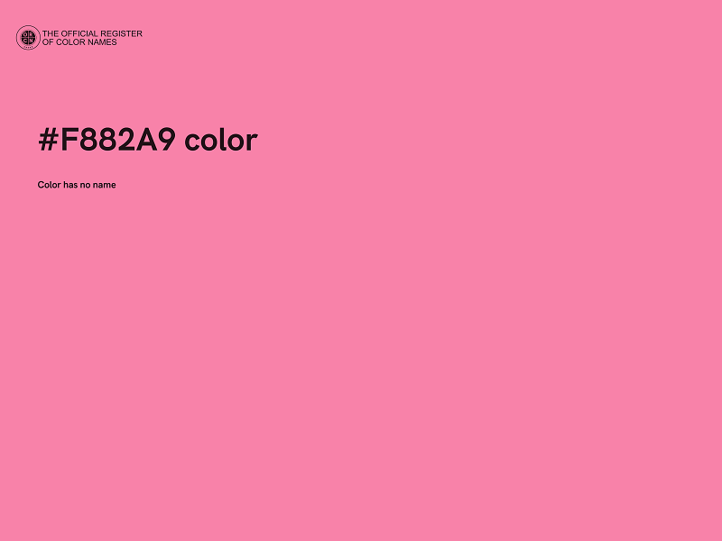 #F882A9 color image