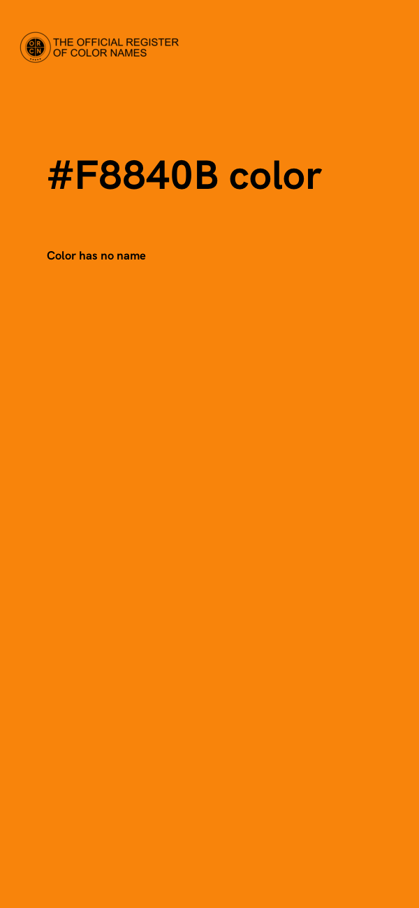 #F8840B color image