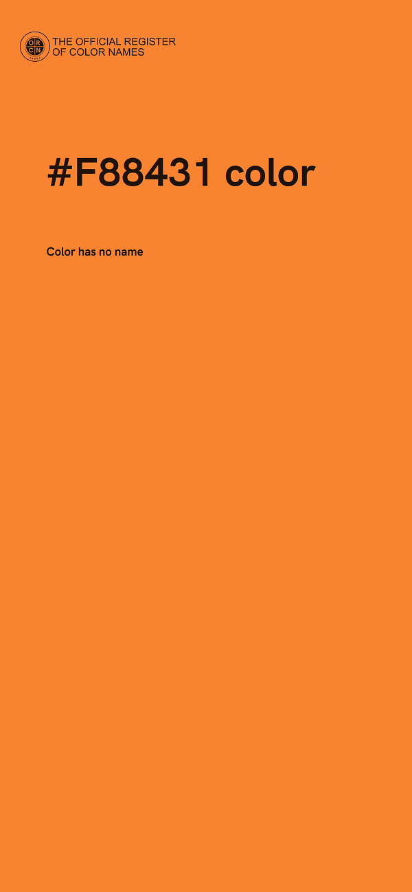 #F88431 color image
