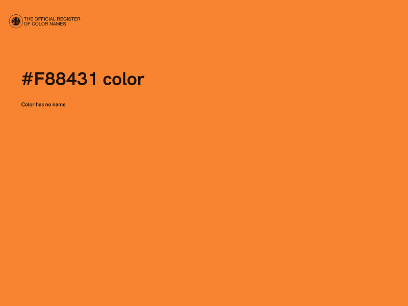#F88431 color image