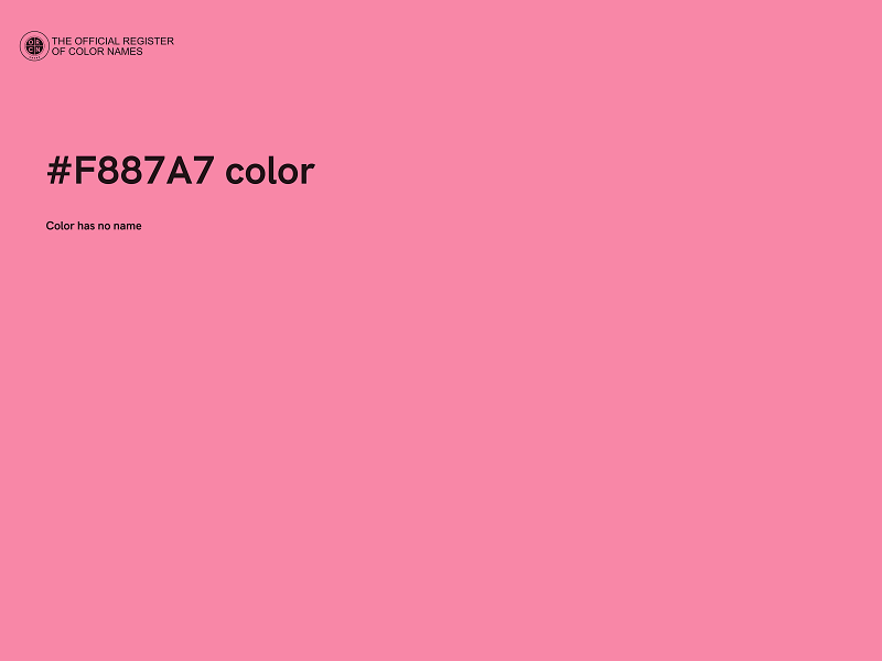 #F887A7 color image