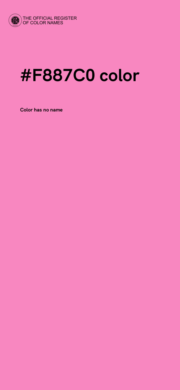 #F887C0 color image