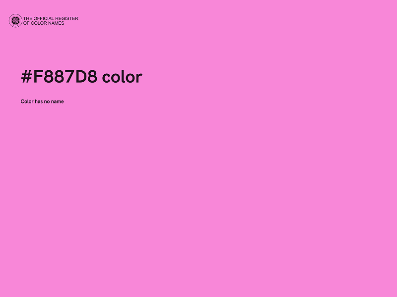 #F887D8 color image