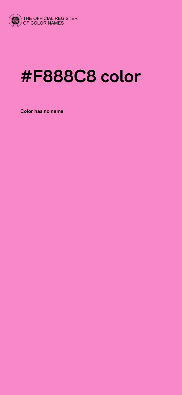 #F888C8 color image