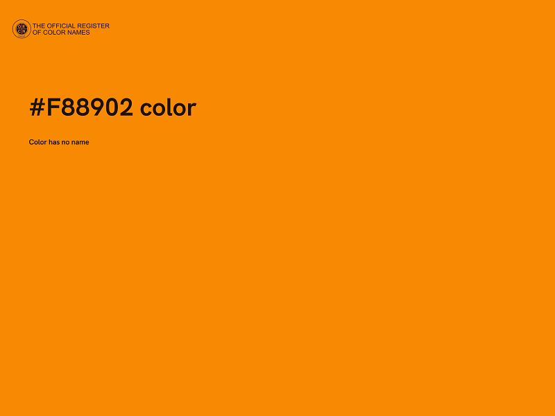 #F88902 color image