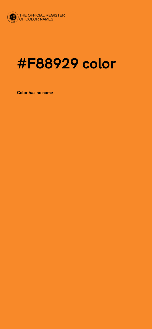 #F88929 color image