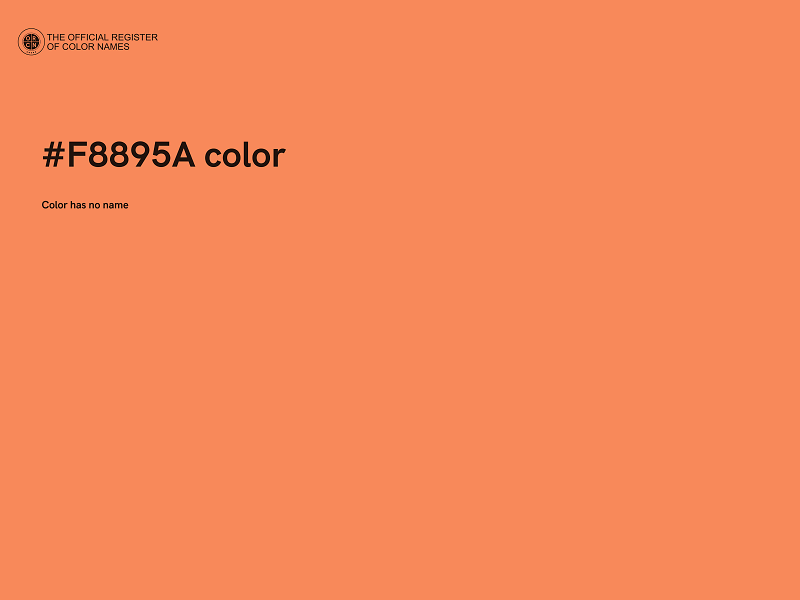 #F8895A color image