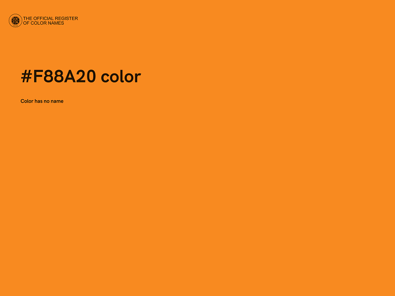 #F88A20 color image