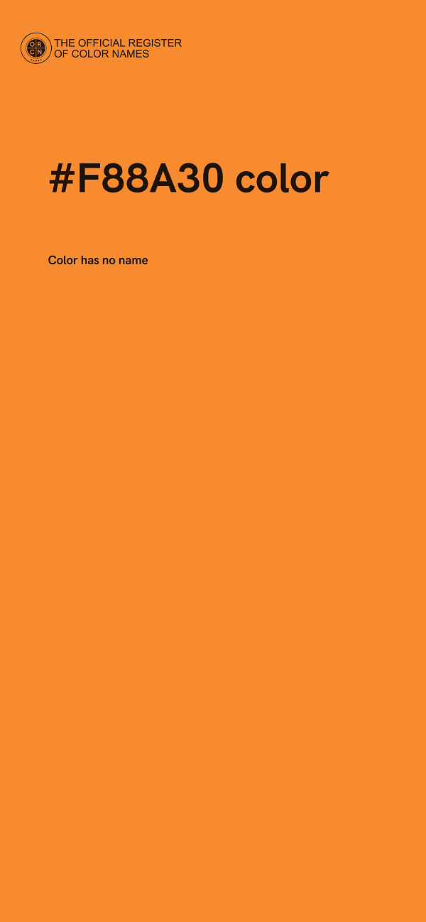 #F88A30 color image