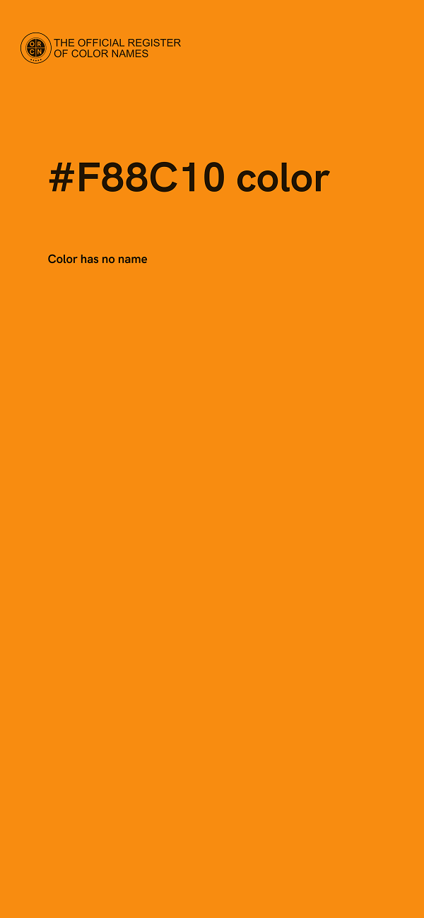 #F88C10 color image