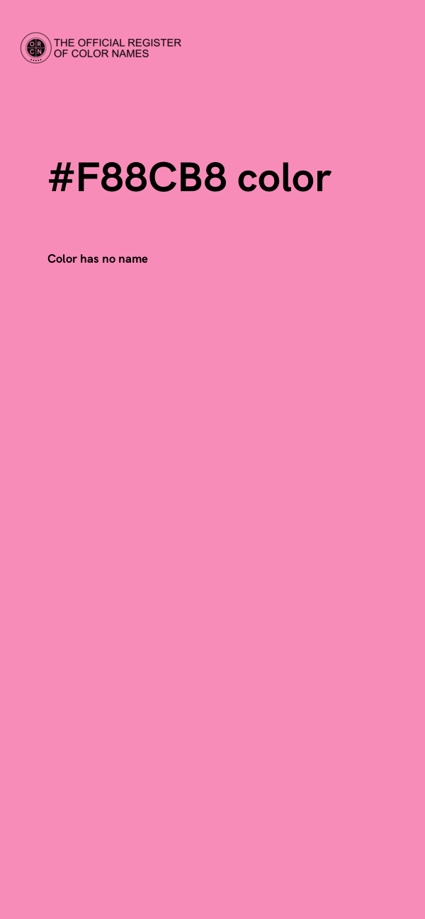 #F88CB8 color image
