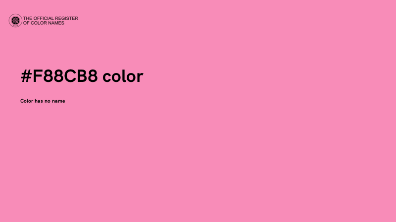 #F88CB8 color image