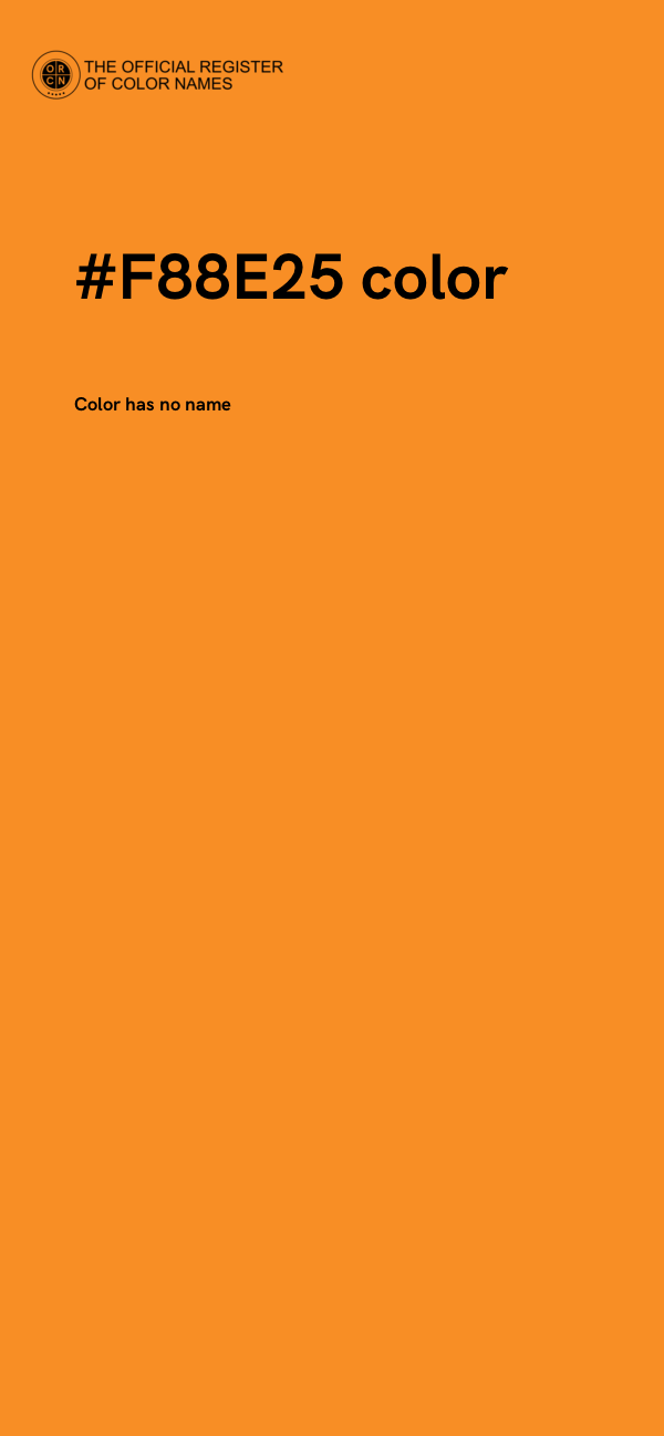 #F88E25 color image