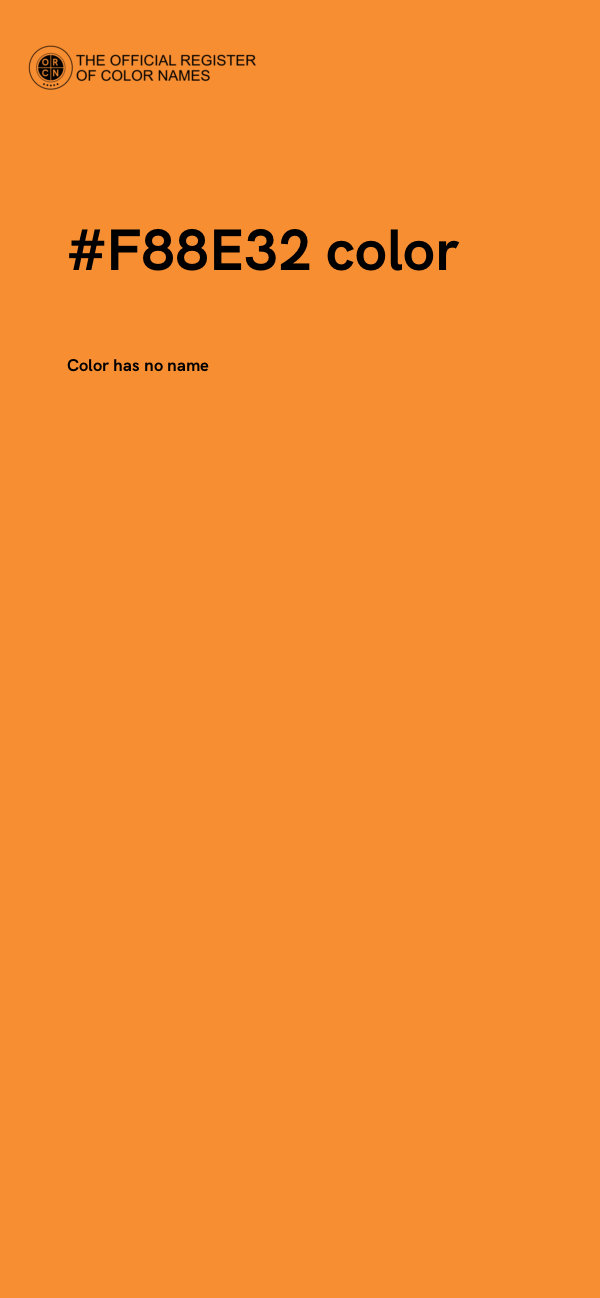 #F88E32 color image