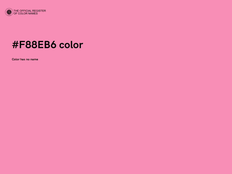 #F88EB6 color image