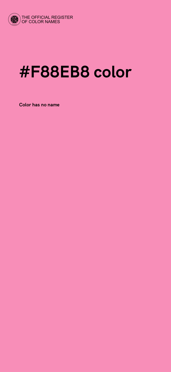 #F88EB8 color image
