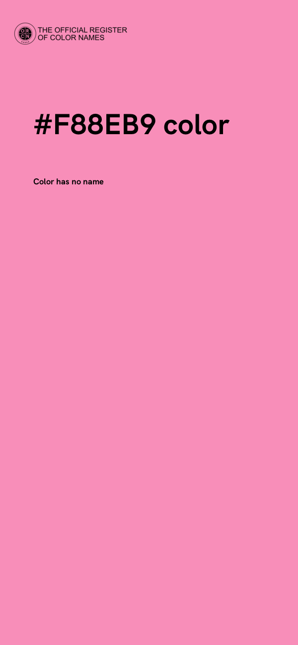 #F88EB9 color image