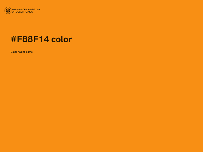 #F88F14 color image