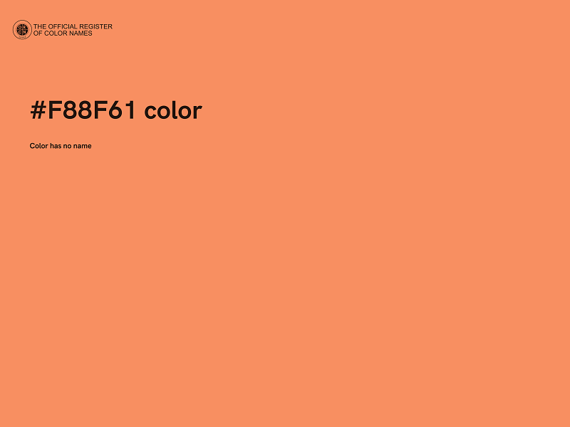 #F88F61 color image