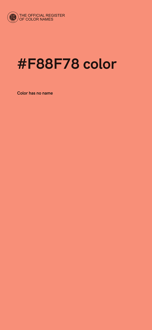 #F88F78 color image