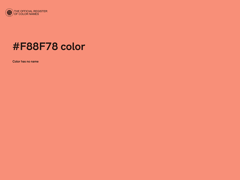 #F88F78 color image